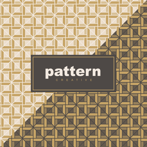 Creative or seamless pattern Vector 09 sans soudure modèle Doré Créatif   