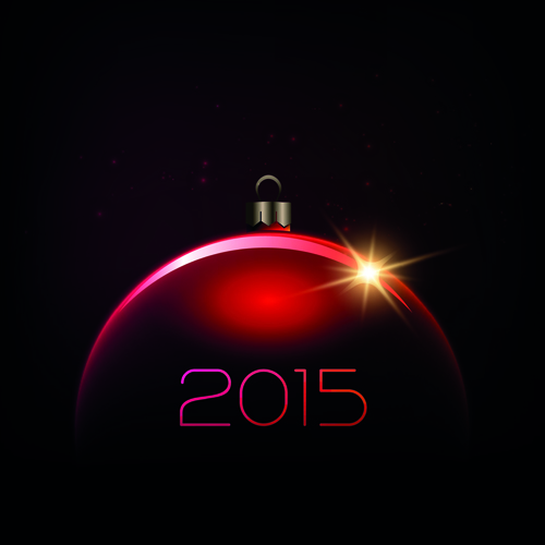 Délicat 2015 boules de Noël art fonds vecteur 04 Noël délicat boules arrière-plans 2015   