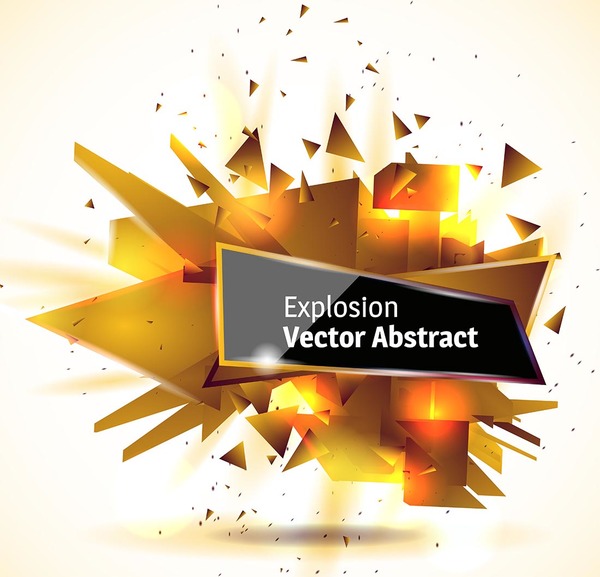 Débris d’explosion d’or abstrait vecteur de fond 03 or explosion debris Abstrait   