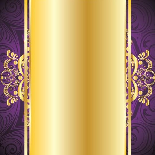 Goldig mit lila dekorativen Hintergrundvektor 01 lila goldig dekorativ   