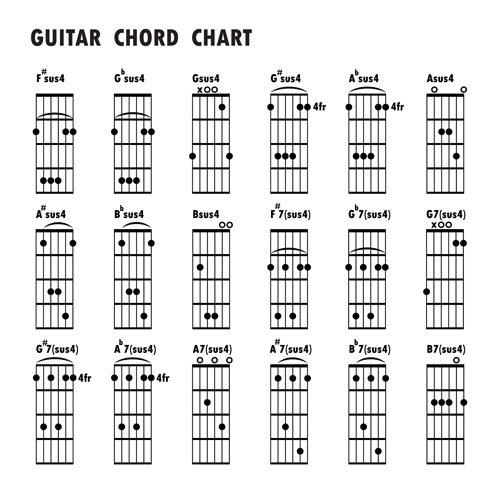 Guitare Chords graphique vecteur de conception 01 guitare Graphique conception accords   