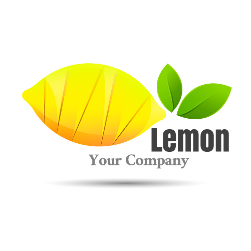 Zitronenlogo-Design-Vektor Zitrone logo   