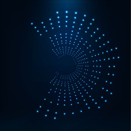 Lichtpunkte mit blauem Tech-Hintergrundvektor 08 tech Punkte Licht Hintergrund Blau   