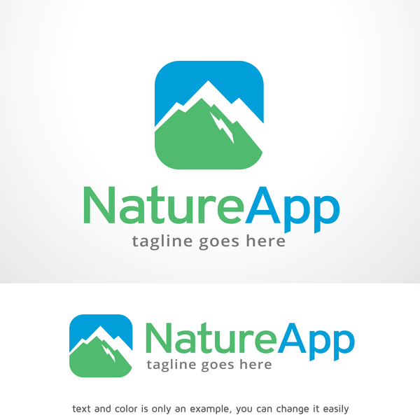 Nature App Logo-Vektor Natur logo app   