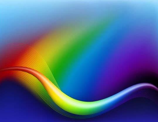 レインボー抽象的な背景ベクトル材料03 虹 背景 抽象的   