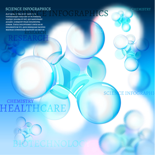 Science avec le vecteur de modèle infographie de soins de santé 06 science santé modèle infographie   