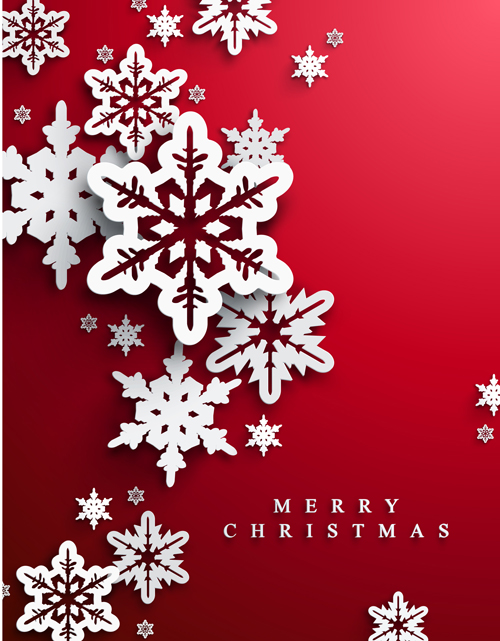 Schneeflocke mit rotem Weihnachtshintergrund 01 Weihnachten Schneeflocke Hintergrund   