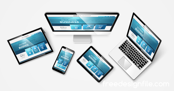 Tablet-Display mit Web-Design-Vektormaterial 10 web tablet display   