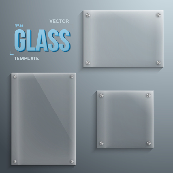 透明なガラステンプレートベクター材料05 透明 ガラス   