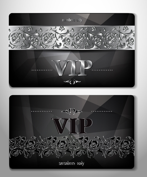 luxueux cartes VIP fleur vecteur 04 luxueux fleur cartes carte   