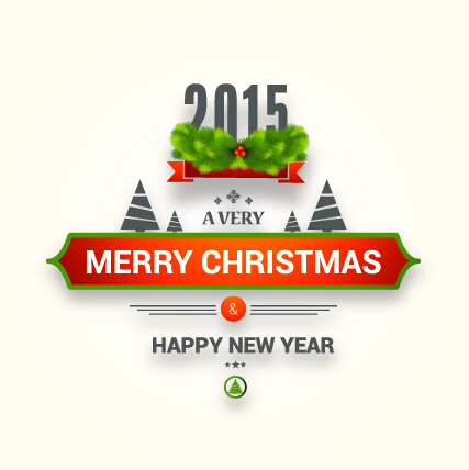 2015 nouvel an et joyeux Noël étiquette vecteur de conception 03 nouvel an Noël joyeux Noël étiquette 2015   