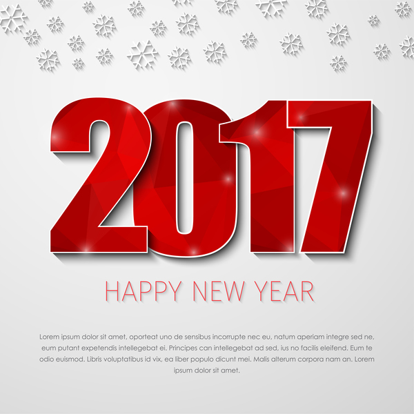 2017 Neujahrshintergrund mit Textgestaltungsvektor 09 Neujahr 2017   