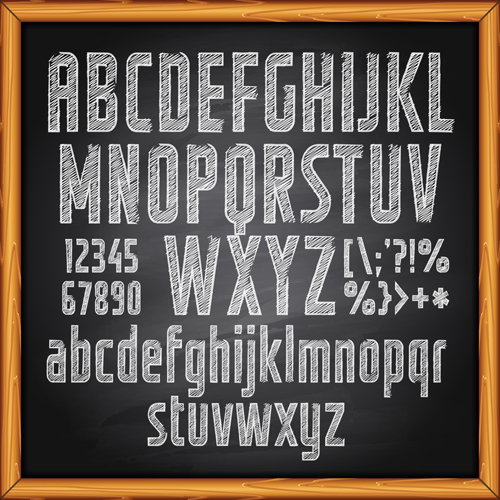 Alphabet avec chiffres et tableau vecteur 01 Tableau chiffres alphabet   
