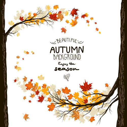 Schöne Herbstblätter Hintergrund kreative Vektor 02 Schön Kreativ Hintergrund Herbstblätter Herbst Blätterhintergrund   