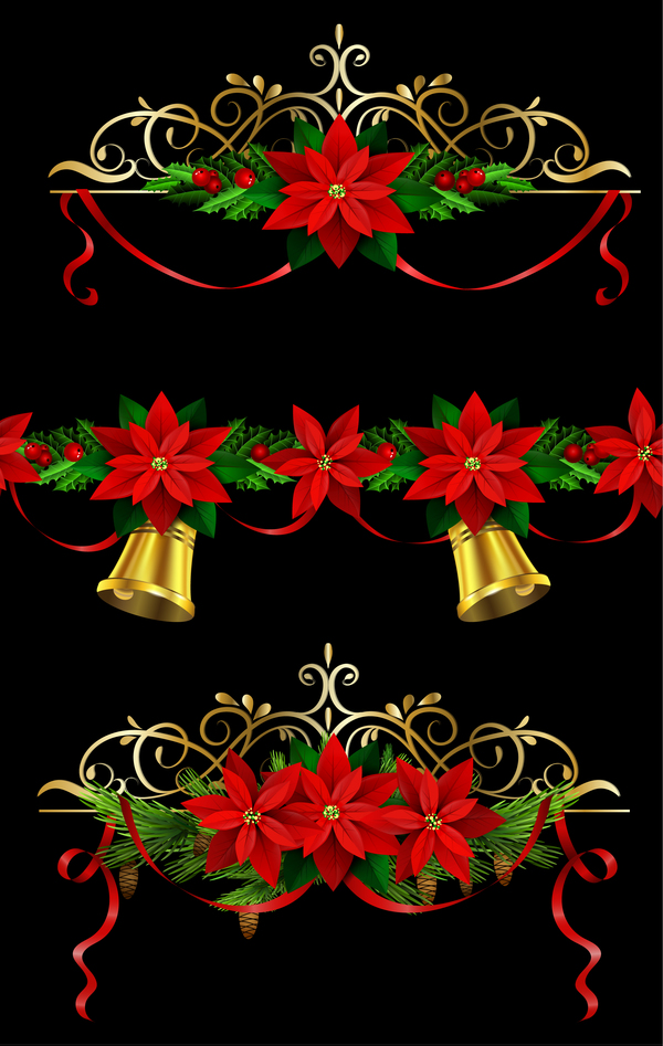 Beaux éléments de conception de décorations de Noël vecteur 06 Noël decorations Belle   