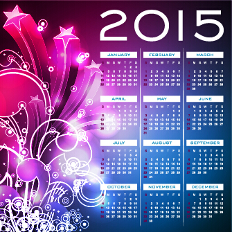 Kalender 2015 moderner Stilvektor-Set 06 modern Kalender 2015   