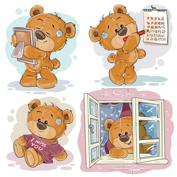 Cartoon Teddybären Kopfzeichnung Vektor 08 teddy Kopf cartoon Bären   