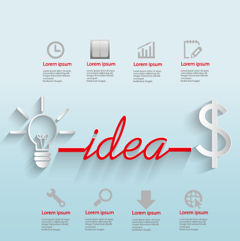 Kreative Geschäftsideen-Vorlage Grafikvektor 03 Vorlage idée Creative business creative business   