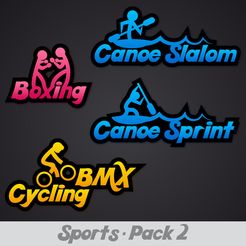 Creative Sports Logos Design 07 vecteur sports logos creative   