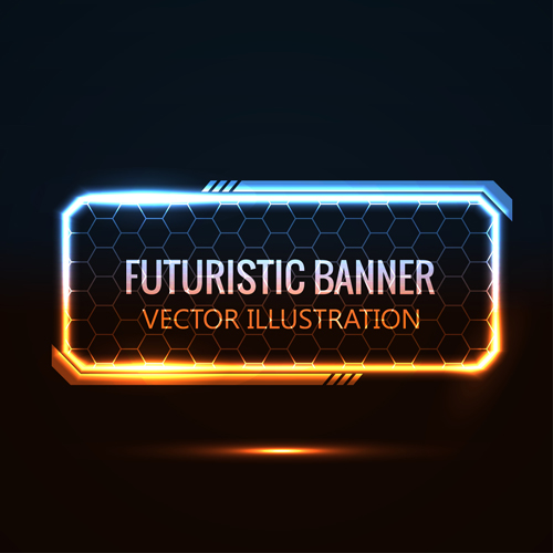Futuristisches Bannerkonzept Vektor 01 Konzept futuristisch banner   