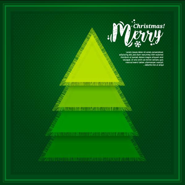 Grüne Weihnachts-Grußkarte Design-Vektor Weihnachten Karte grün Begrüßung   
