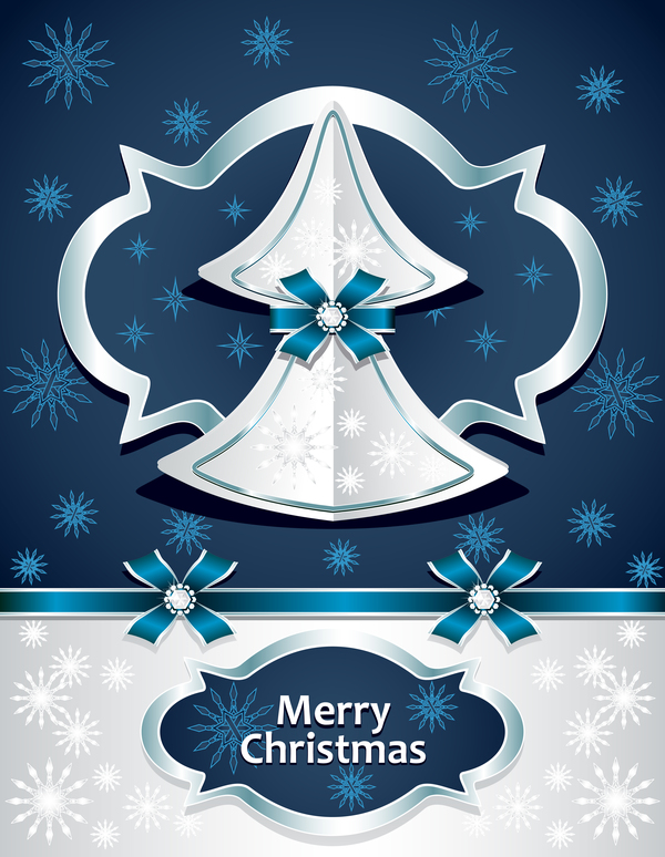 豪華なメリークリスマスカードベクターテンプレート02 豪華な メリー クリスマス カード   