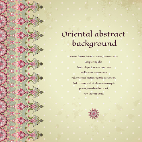 Orientalischer abstrakter Hintergrund-Vektor 02 vintage oriental background abstract   