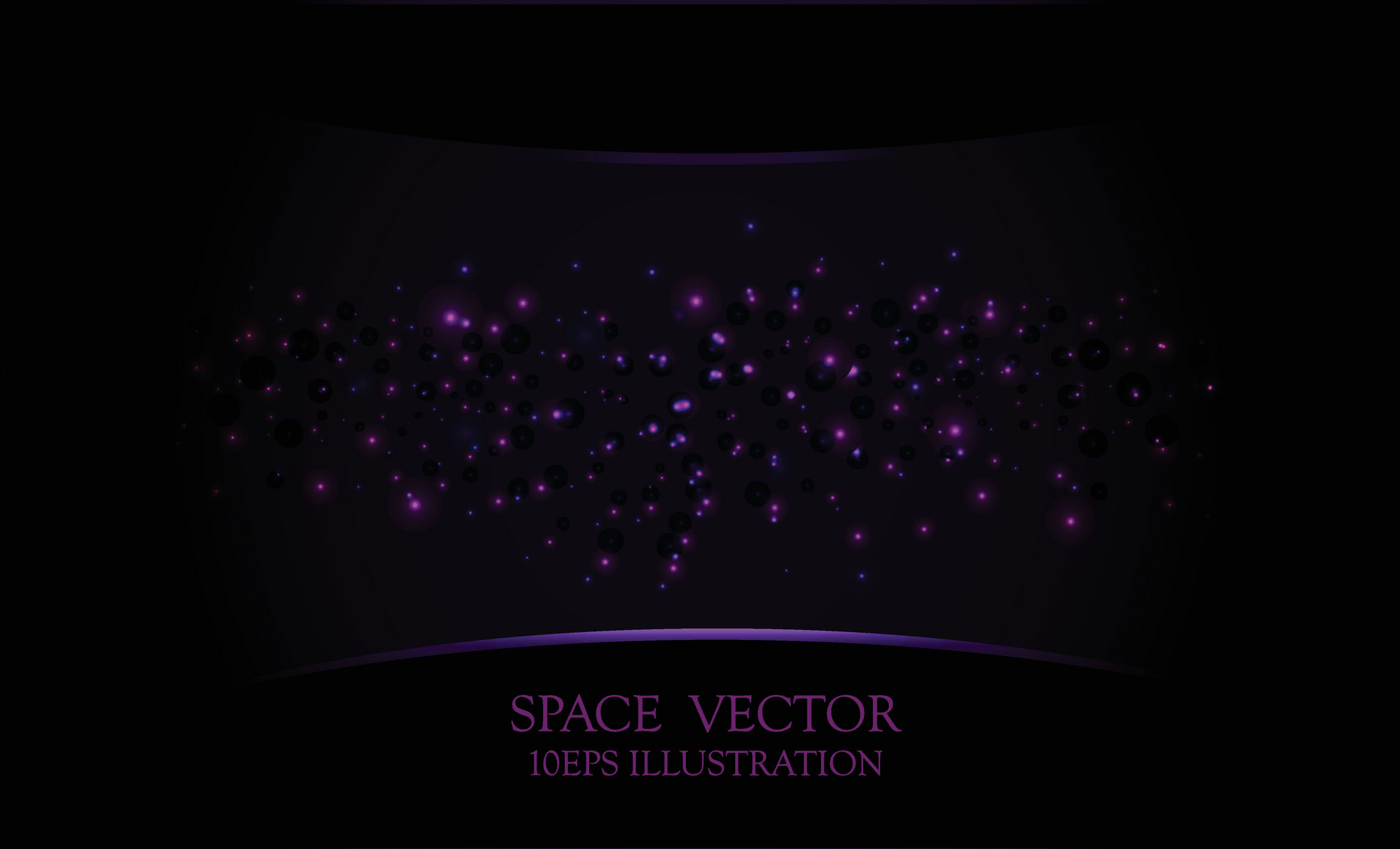 Fond violet de point de lumière de vecteur d’espace violet point lumineux fond espace   