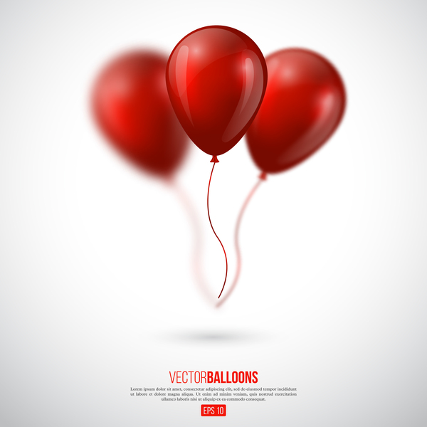 Vecteur d’illustration de fond de ballon rouge rouge ballon   