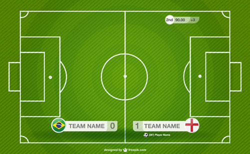 Éléments de conception de terrain de football de tournoi vecteur 03 Soccer éléments de conception element champ   