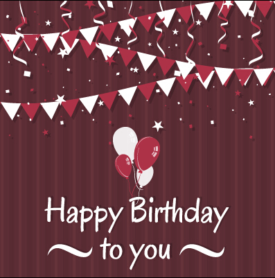 Dreieck-Fahnen mit Konfetti glücklicher Geburtstagshintergrund Konfetti Hintergrund happy birthday Geburtstag   