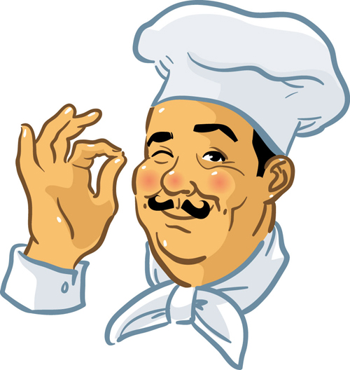 Vector lustiges Chef-Design-Grafikset 08 funny chef   