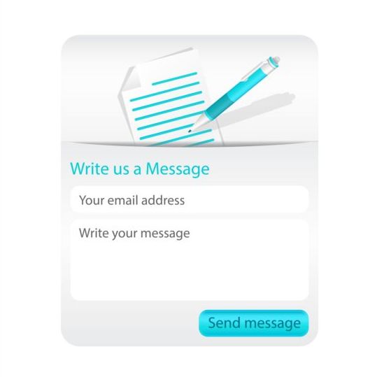 Écrivez-nous un vecteur d’interface de message message interface écrire   