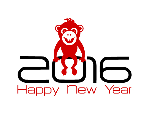2016 Jahr des Affen-Vektormaterials 05 Jahr Affe 2016   