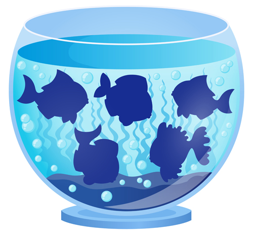 Aquarium avec poisson Cartoon vector set 10 dessin animé Aquarium   