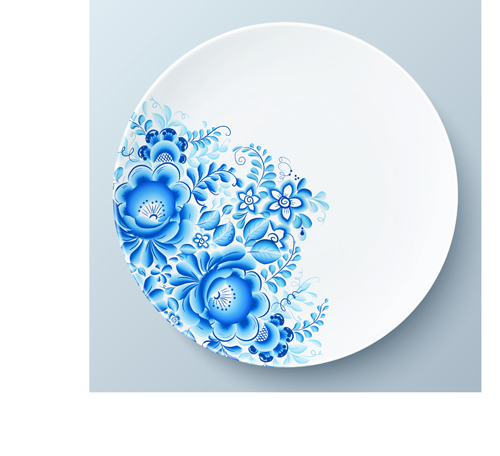 Bleu et blanc en porcelaine design créatif vecteur 03 porcelaine Créatif Bleu blanc   