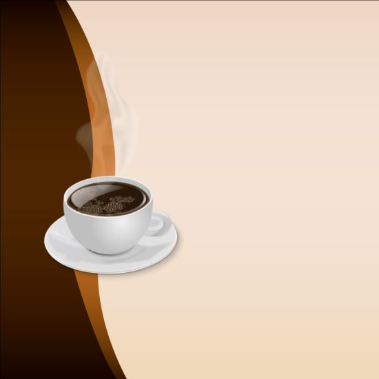 Café-Becher mit Vektorhintergrund 03 cup cafe   