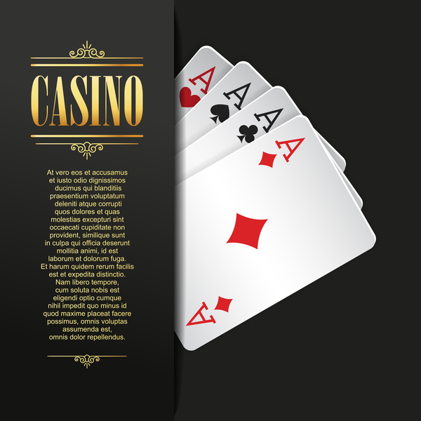 Éléments de casino avec fond sombre vecteur 01 elements dark casino   