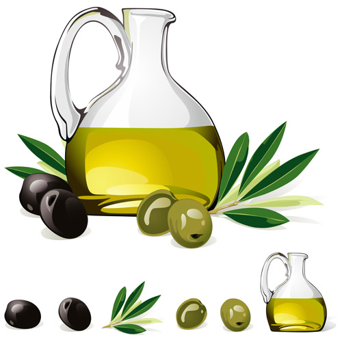 Matériaux de conception de vecteur d’olives délicates 03 olive matériel délicat   
