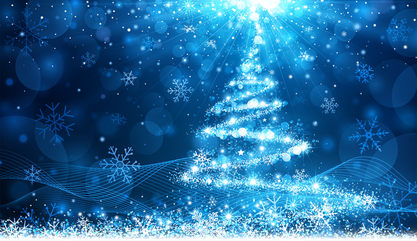 Traumweihnachtstraum mit blauem Weihnachts-Hintergrundvektor 18 Weihnachten Traum Blau Baum   