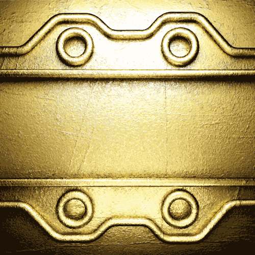 Vecteur de conception de milieux Vintage métallisé doré vintage métallisé Doré arrière-plans   