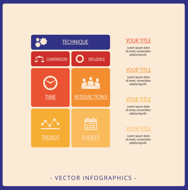 Vecteurs de modèles de matrice infographics 22 modèle matrice infographies   