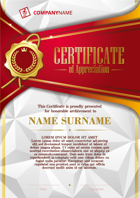 Luxus-Diplom und Zertifikatsvorlage Vektordesign 01 Zertifikat Luxus Diplom   