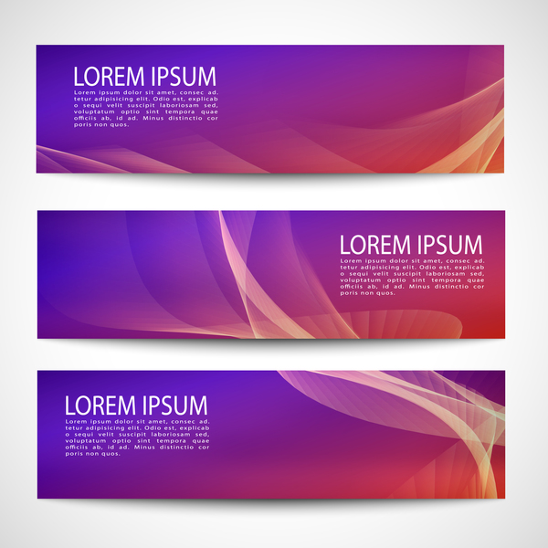 Purle Business Banner vector set 01 Purle Bannière Affaires   