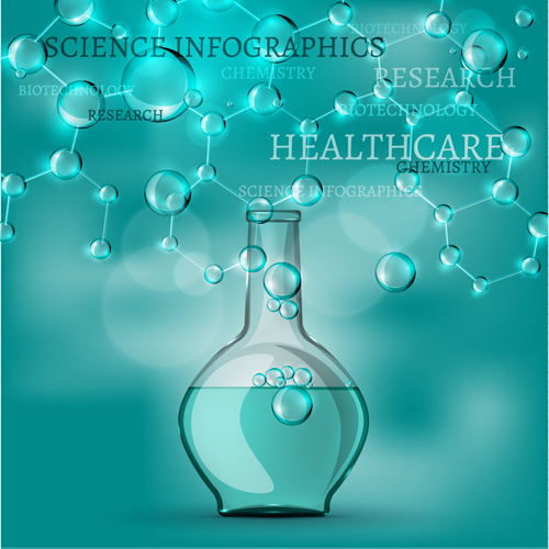 Wissenschaft mit Infografie-Schablone im Gesundheitswesen Vektor 05 Wissenschaft Infografik Gesundheitswesen   