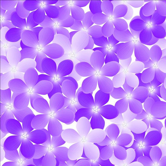 Motif sans soudure avec vecteur de fleurs violettes sans soudure motif mauve fleurs   