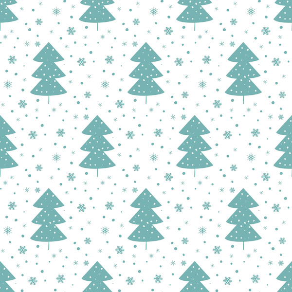 クリスマスツリーベクトルと雪片のシームレスパターン04 雪片 木 パターン シームレスな クリスマス   