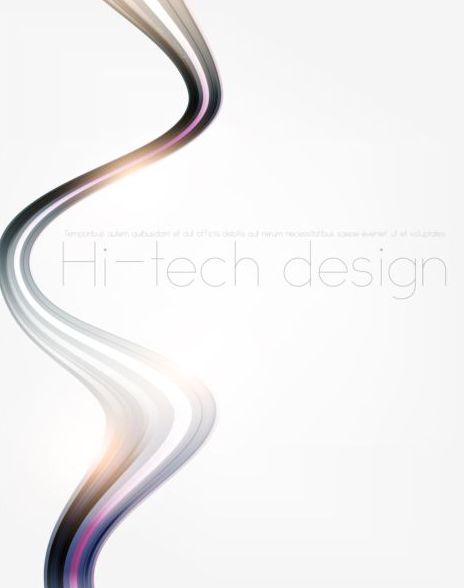 ハイテク波状抽象イラストベクターデザイン07 波状 抽象的 ハイテク   