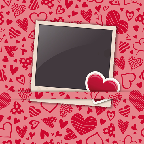 Valentine Herz-Fotoframe Hintergrundvektor Valentine Hintergrundvektor Hintergrund Fotobild Foto   