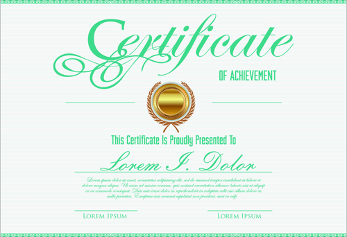 Vector template Certificates Design Graphics 04 modèle vectoriel modèle certificats certificat   